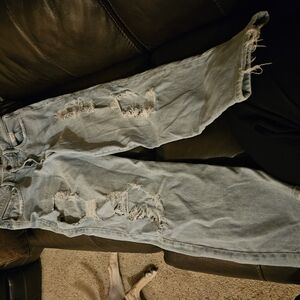 Distressed Light Blue Jeans
